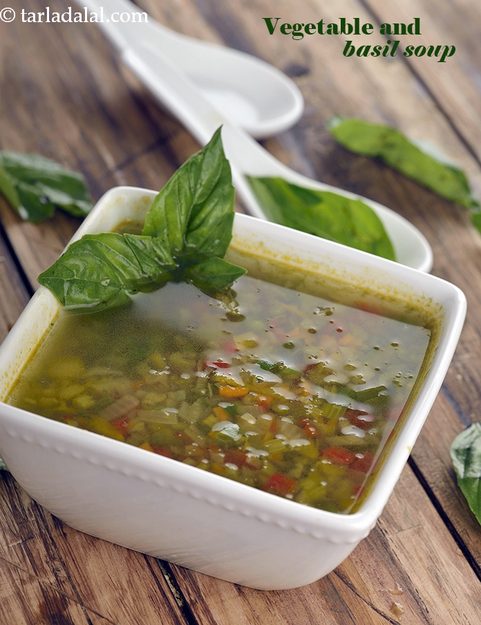 Vegetable and Basil Soup, Healthy Diabetic Recipe