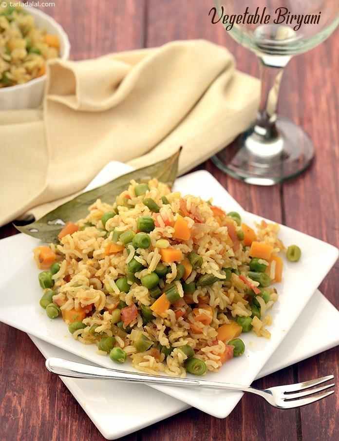 With aromatic spices and an assortment of veggies, this low-cal Vegetable Biryani is sure to pamper your taste buds as well as satiate you.