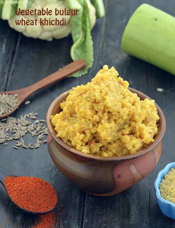 Vegetable Bulgur Wheat Khichdi, Low Salt Recipe