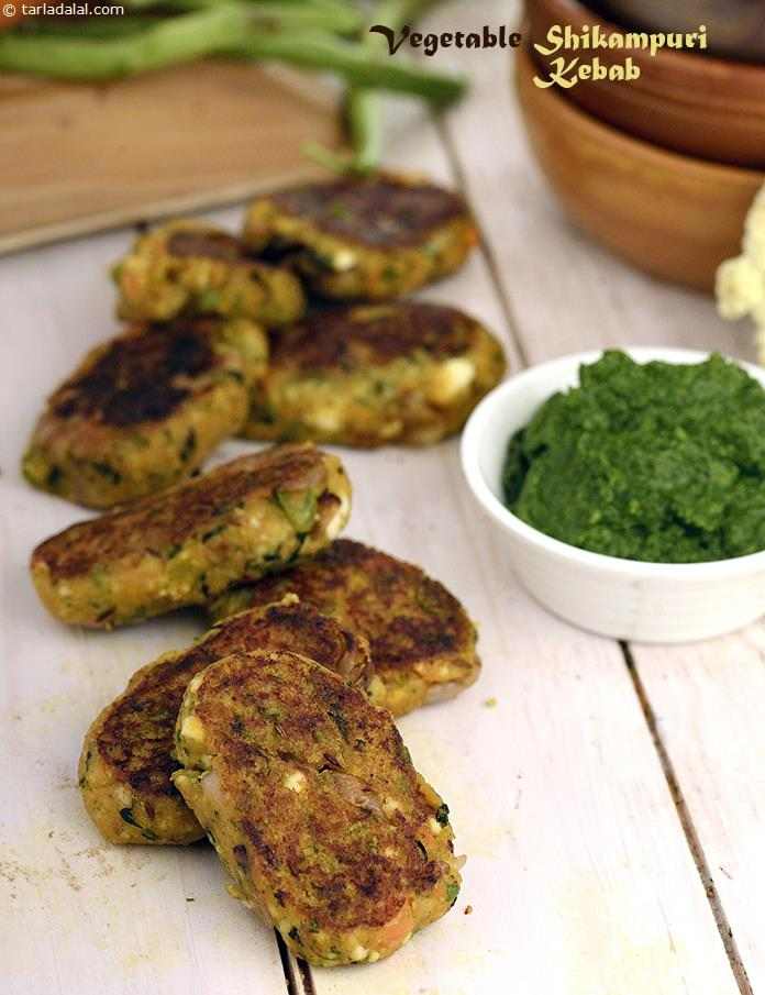Vegetable Shikampuri Kebab (  Kebabs and Tikkis Recipes)