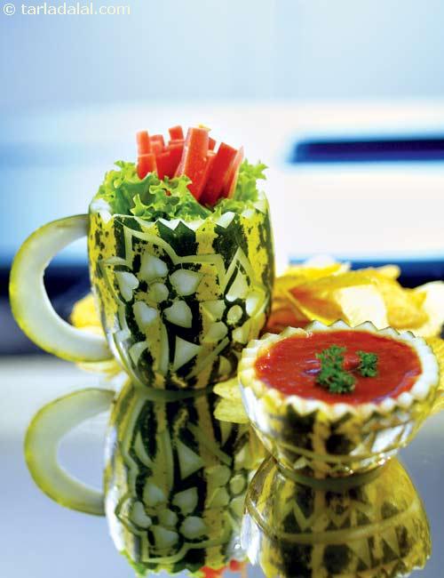 Vibrant Cucumber Cauldrons ( Vegetable Carvings)