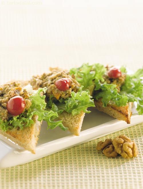 Walnut Vegetable Paté with Toasted Triangles ( Diabetic Recipe )