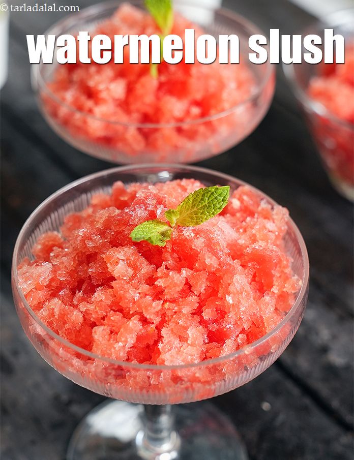 Watermelon Slush, Healthy Indian Watermelon Sorbet