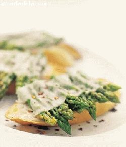 Asparagus Bruschetta ( Microwave Recipe)