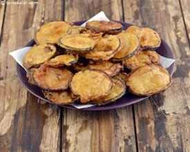 Eggplant Bhajiya, Brinjal Bhajiya recipe