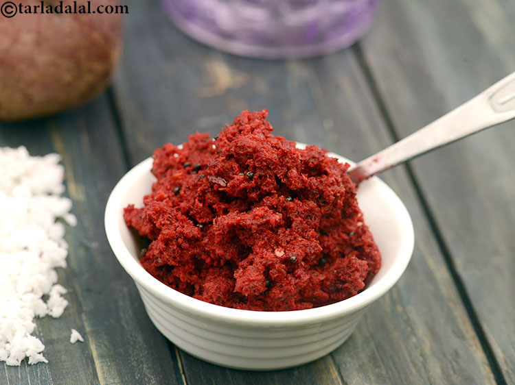 Beetroot Chutney Recipe | Beetroot Coconut Chutney | Beetroot Pachadi