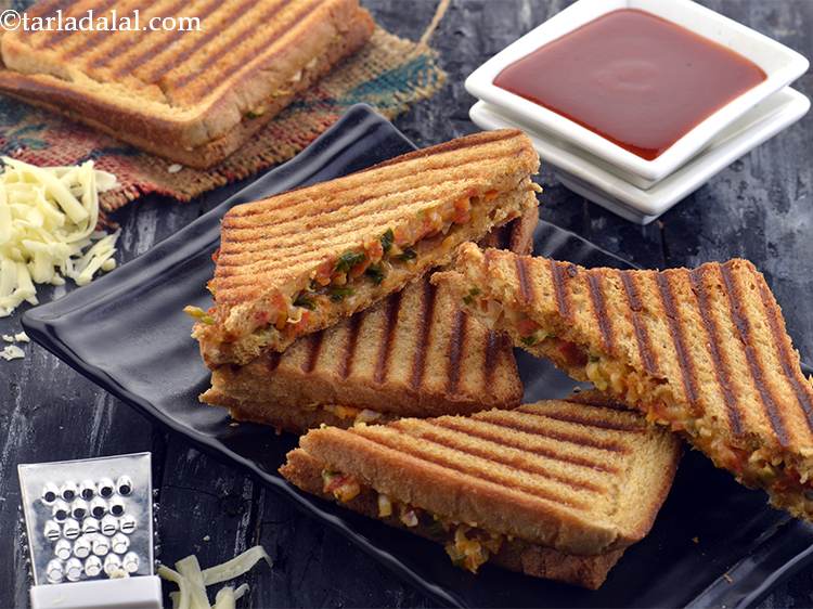 cheese onion grilled sandwich recipe | onion cheese grilled Indian ...