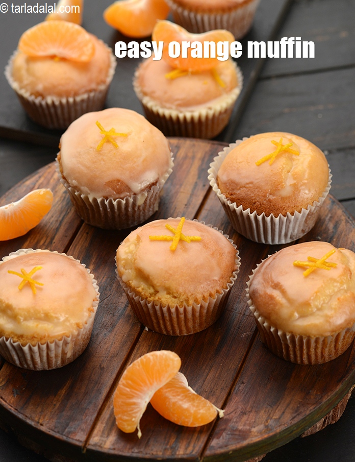 eggless orange muffins recipe | easy orange muffin | moist orange muffin