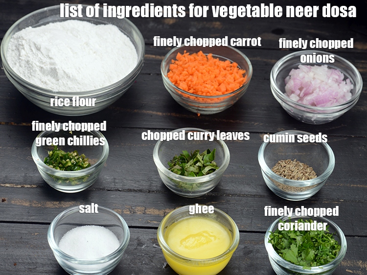 List Of Ingredients For Vegetable Neer Dosa 1 199679 
