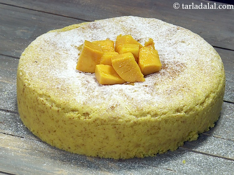 Eggless Mango Cake Mango cake without butter  Ruchiskitchen