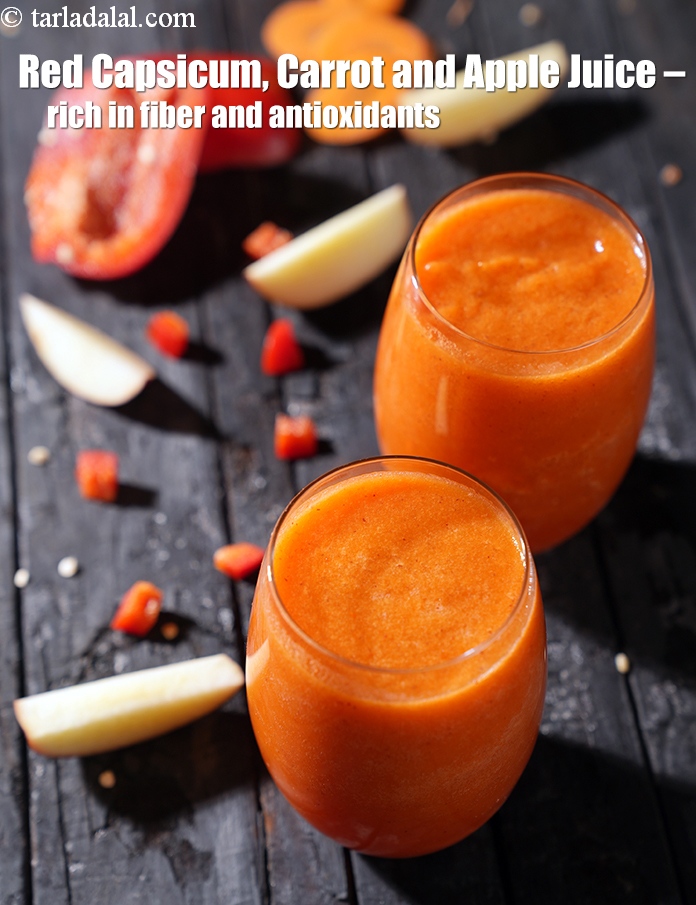 Red Capsi Carrot And Apple Juice Recipe
