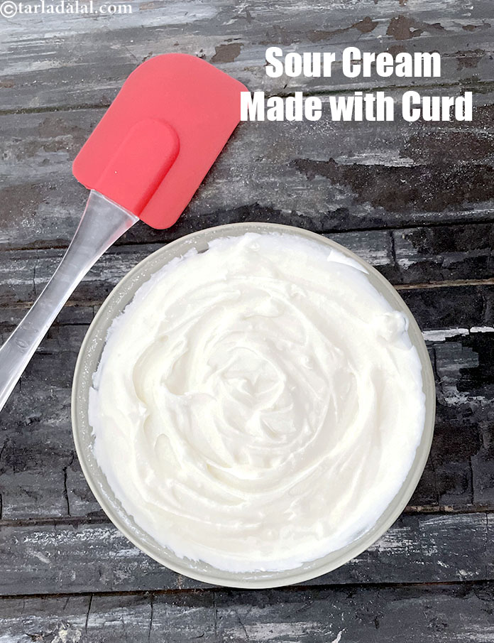 sour cream recipe | sour cream made with curd | Indian style sour cream