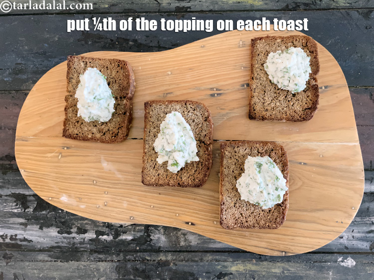 Parsley And Cottage Cheese Canapé Recipe Healthy Paneer Toast