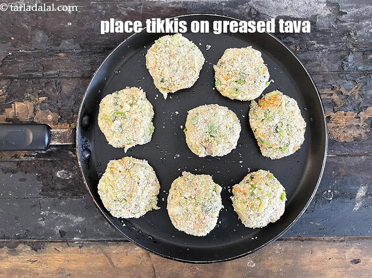 vegetable tikki recipe | healthy tava vegetable tikki | quick non fried ...