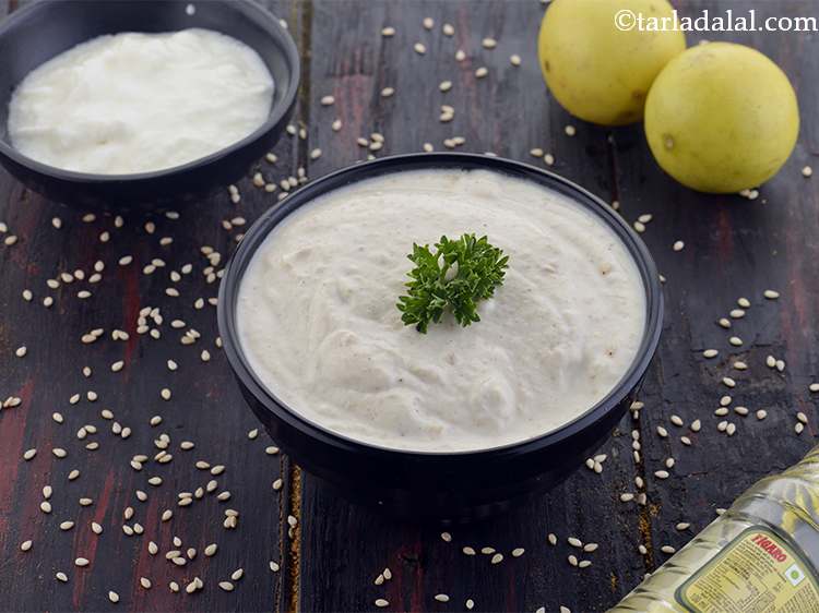 Tahini Dip recipe, Tahini sauce, Lebanese tahini yogurt dip