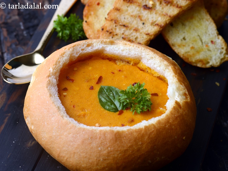 spicy tomato soup recipe Indian creamy tomato soup roasted garlic tomato soup