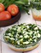 Layered Spinach and Tomato Rice