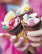 Chocolate Waffle Cones with Candies