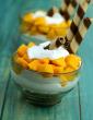 Cookie Cream and Mango Sundae