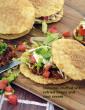 Tostadas Stuffed with Refried Beans and Sour Cream