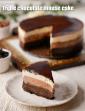 Eggless No Bake Triple Chocolate Mousse Cake