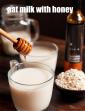 Oat Milk with Honey, Homemade Lactose Free Honey Oat Milk in Gujarati