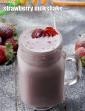 Strawberry Milkshake, Indian Style Strawberry Milkshake