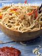 Tangy Capsicum Noodles, Indian Eggless