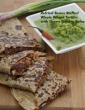 Refried Beans Stuffed Whole Wheat Tortilla with Green Tomato Salsa