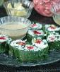 Vegetarian Sushi with Peanut Wasabi Sauce ( Healthy Starter Recipe )